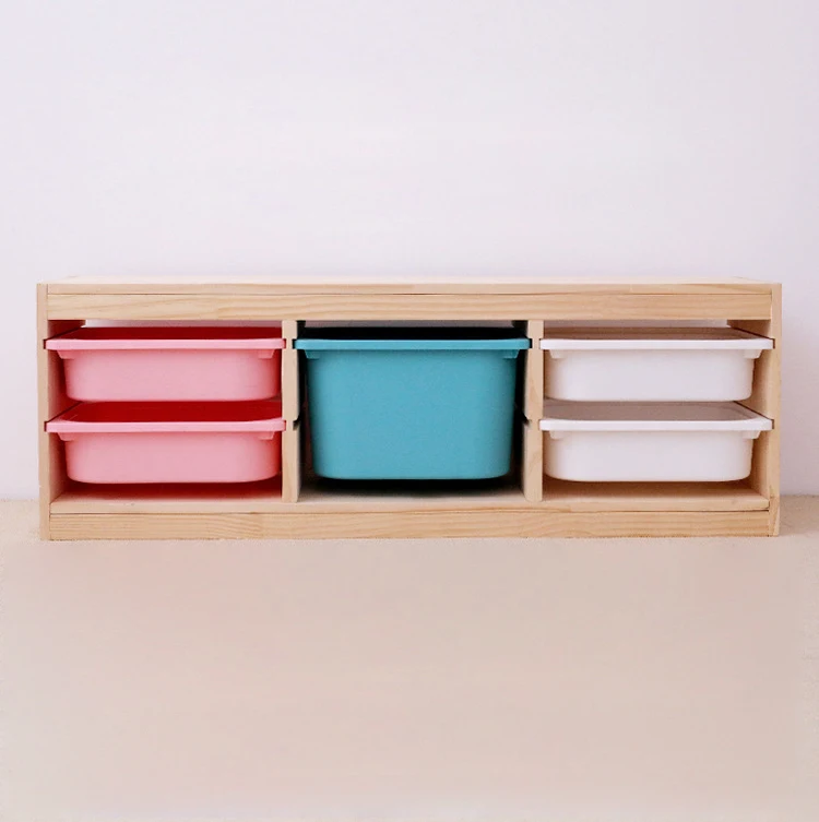 Montessori Home Decor Storage Shelves Rack Kids Multi-functional Wooden Storage Bookcase book shelf for Kids Room