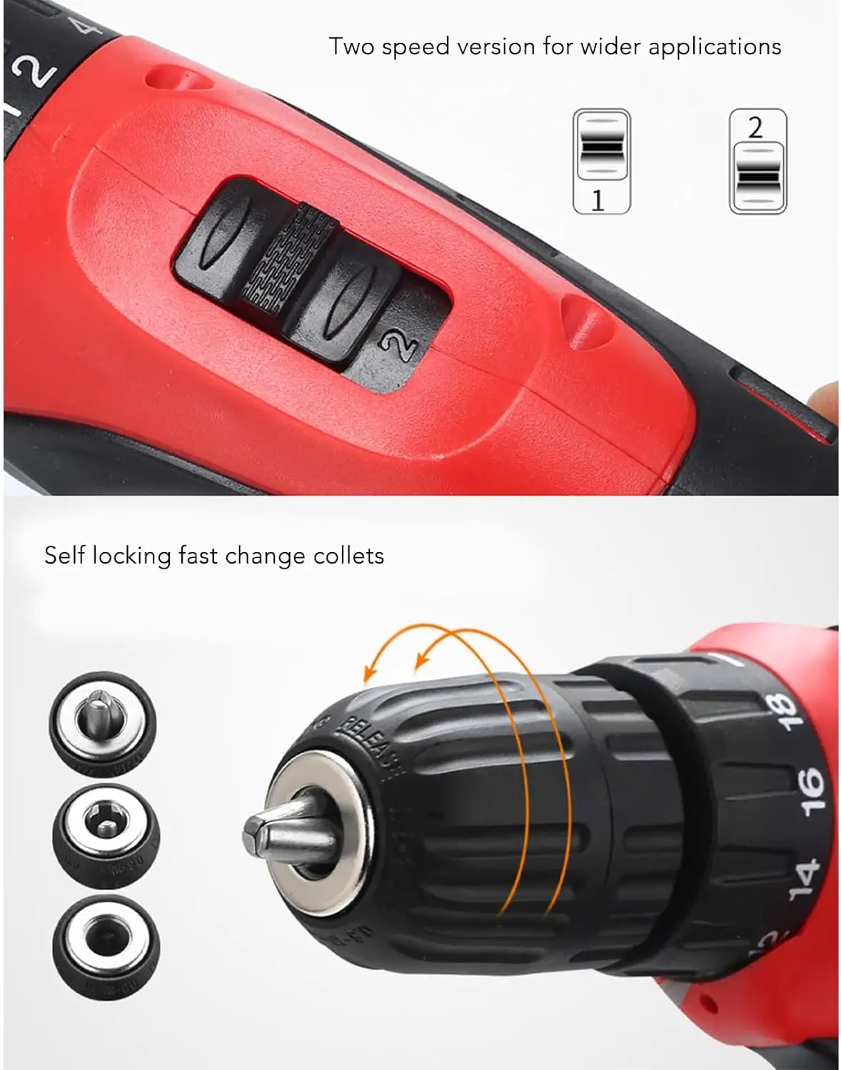 Wholesale 12V Single/ Doul Speed Electric Cordless Drill Driver Kit Screwdriver Cordless Rechargeable Repair Tool with LED Light