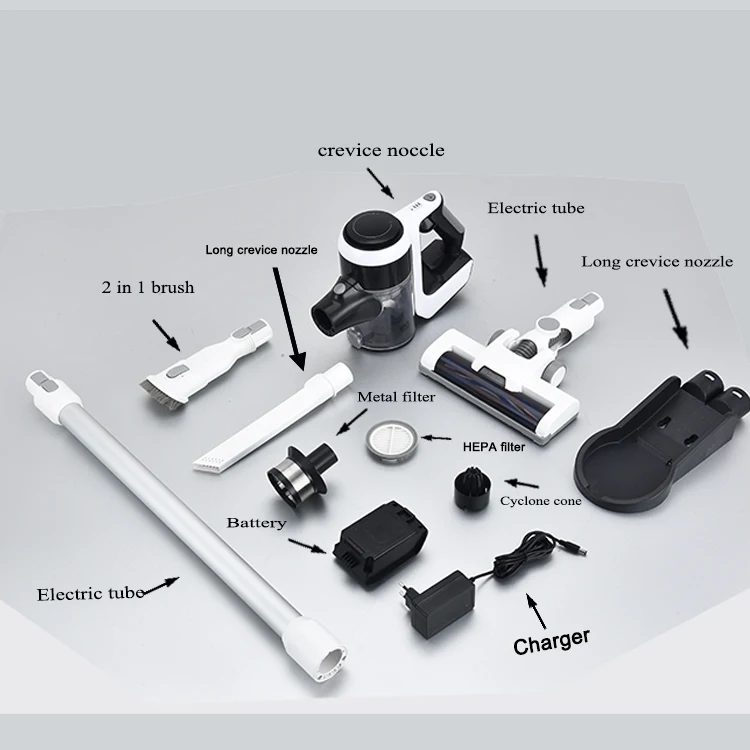 Portable Stick Handheld Vacuum Cordless Car Vacuum Bed Vaccum Cleaner Dust Mite Battery Brushless Motor Dry Dual with Bag CN;ZHE