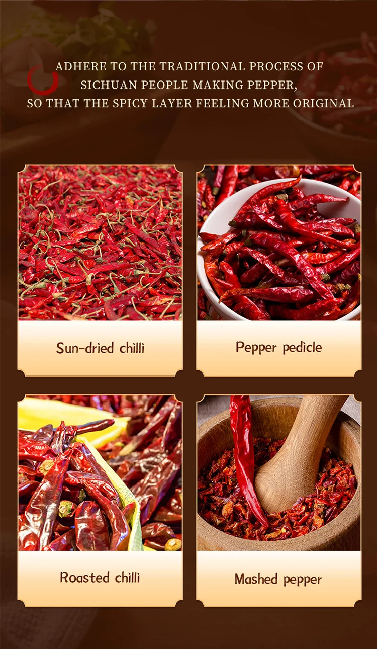 Jixiangju hot selling product pepper diced meat chili oil glass bottle