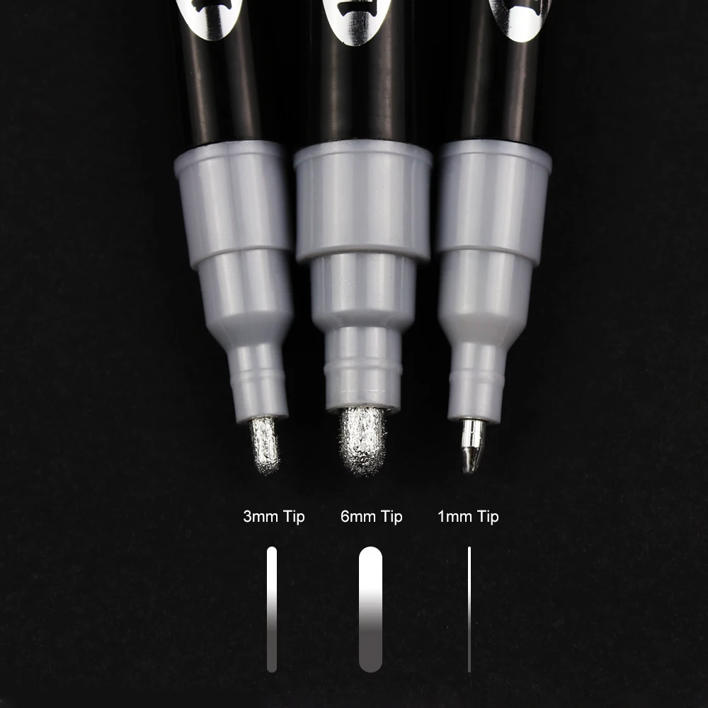 Golden Silver Art Liquid Mirror Chrome Marker Pen Gloss Oil-based Paint Marker Pen Liquid Chrome Marker