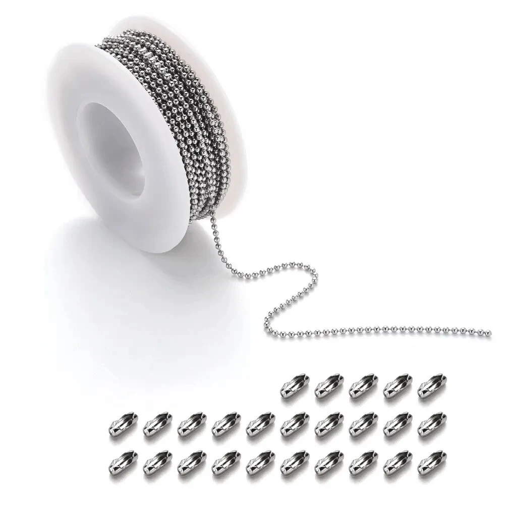 Ball Bead Stainless Steel Chain With Matching Connectors Accessories Window Blinds Household Decor Spare Parts metal chain