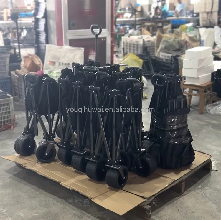 Outdoor Garden Beach Trolley Fishing Folding Camping Cart Wagon Portable Shopping Tour Hand Luggage Trolleys