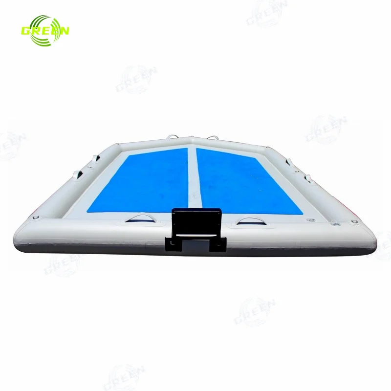 Green Water Yacht Air Mat Island Ponton Floating Inflatable Swimming Platform Dock