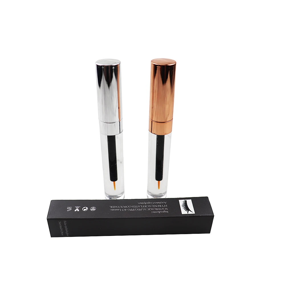 High Viscosity Mink Clear Lashes Glue Waterproof Private Label Adhesive Eyelash Glue DIY Mink Silk Strip Lashes Application Free