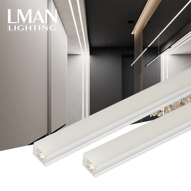 Indoor Decoration Recessed Led Aluminum Profile Strip Drywall Plaster Gypsum Lighting Channels Led Profiles Light