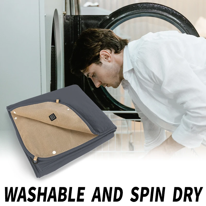 2024 New style DC plug 12V heated throw blanket waterproof outdoor indoor electric heating blanket for all seasons