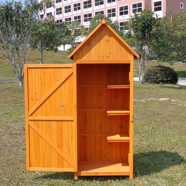 
Easy assembled wood garden tool shed 