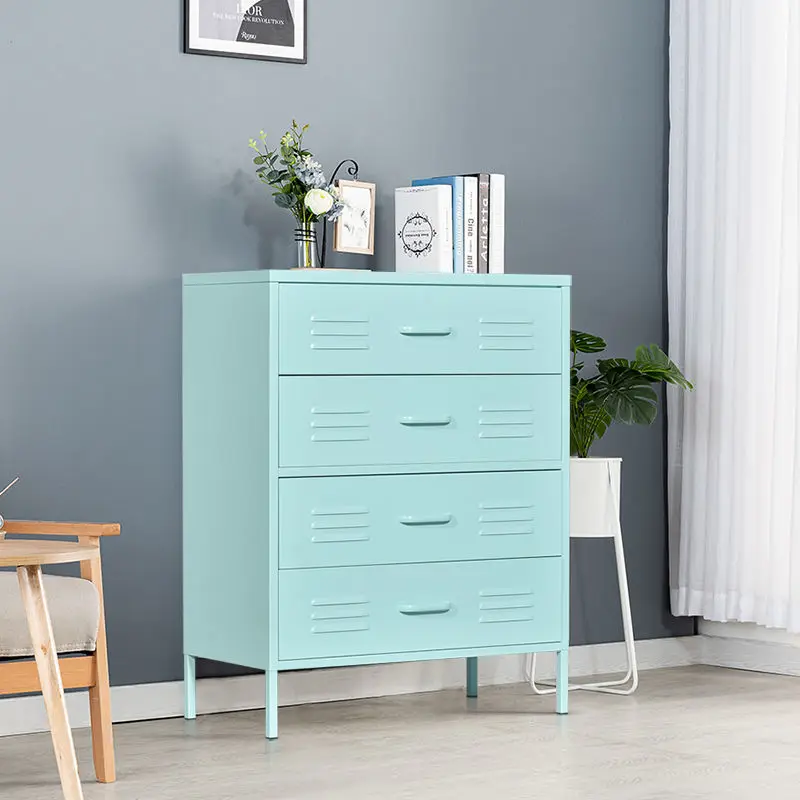 Household steel drawer cupboard Nordic bedroom storage cabinet living room storage cabinet Drawer cabinet