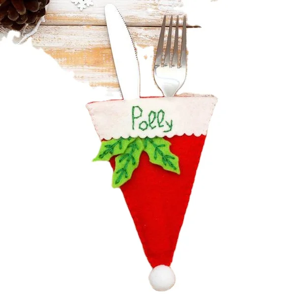 
Kitchen decor- Christmas table decoration-Christmas table setting-Christmas Silverware Holder-nominal gift-serving set 