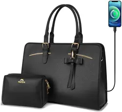 PU Leather Women Laptop Bag Purse Custom Woman Shoulder Bags Handbag Luxury Designer Tote Bag with USB