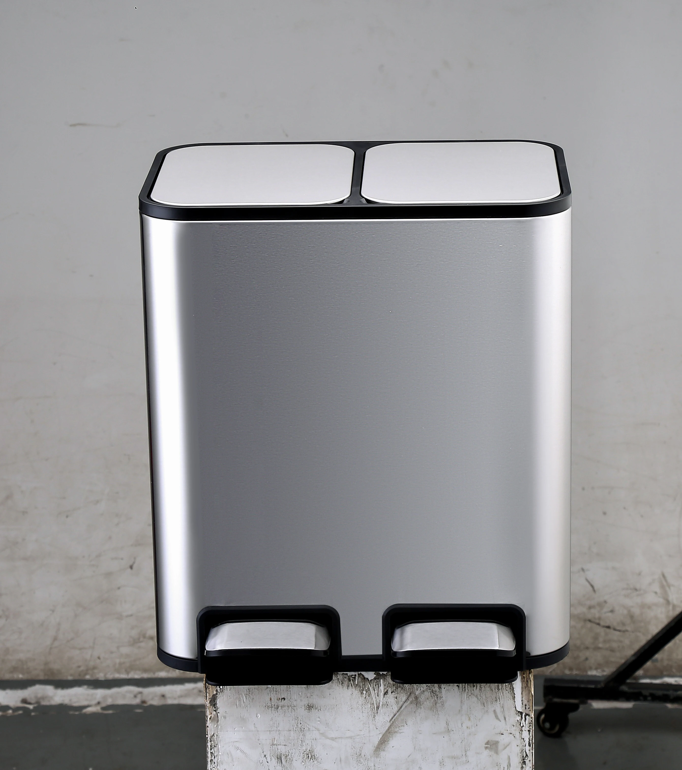 Двойное мусорное ведро с педалью 18L/24L переработочная корзина контейнер для мусора мусорное ведро для кухни мусорный бак с крышкой из нержавеющей стали мусорное ведро