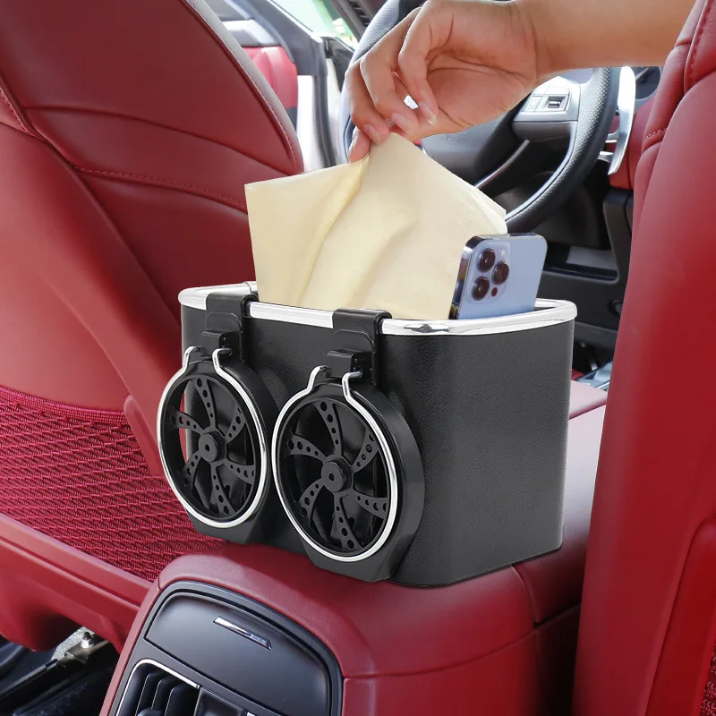 Автомобильный ящик для хранения, органайзер с двумя чашками, держатель для салфеток, держатель для мусорного бака, держатель для телефона Ford Bronco