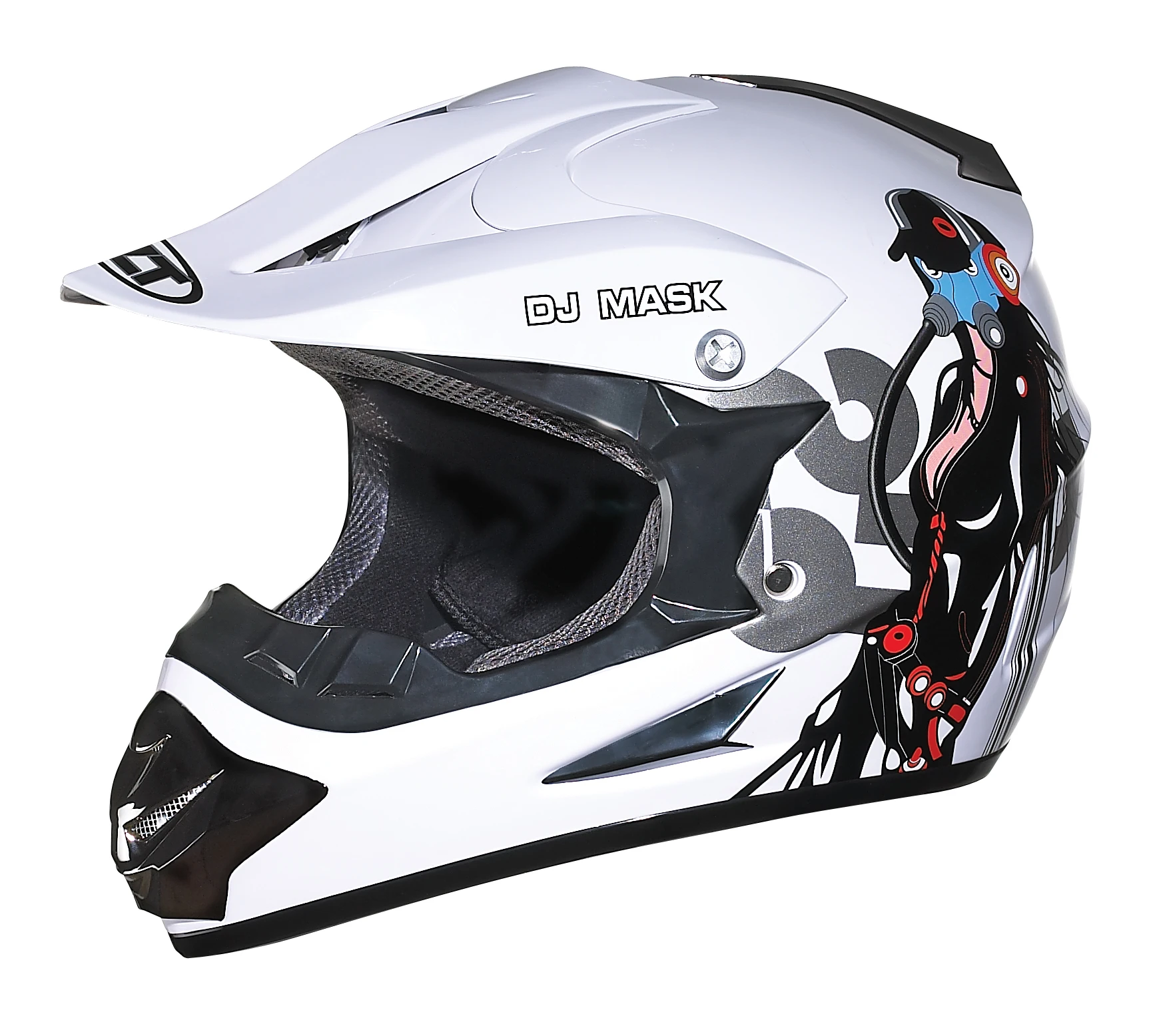 Crash Helmet, Racing helmet WLT-125 Black/Red 2#