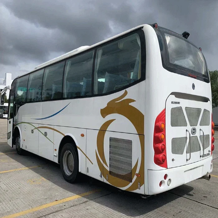 Right Hand Drive 32 Seaters Second Hand Passenger Bus for SunLong Customized Used RHD Coach Double Doors City Buses for Sale