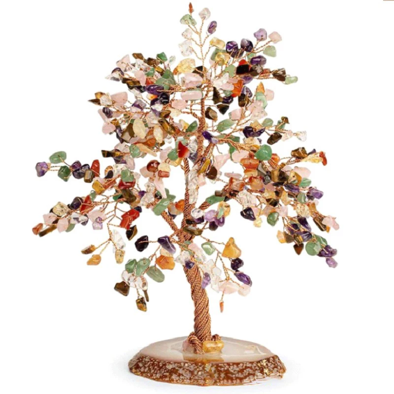 Big size Crystal Tree of Life Wealth  Quartz Fortune Healing Reiki Crystal Christmas Trees for Decoration