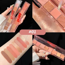 MAFFICK 8 Color High Pigment Sequins Pearly Luster Eye Shadow Palette Clear Case Chrome Rainbow Eyeshadow Pallette OEM low MOQ