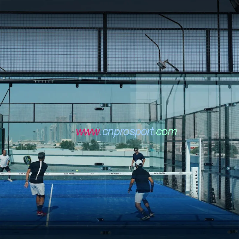 2022 Paddle Court World Padel China Paddle Tennis Court Factory Hot Sale 8 PCS LED Light Padel Court Booking