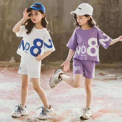 Children clothing Wholesale summer beach baby cute ages 4-14 years old teenage girls clothes sets