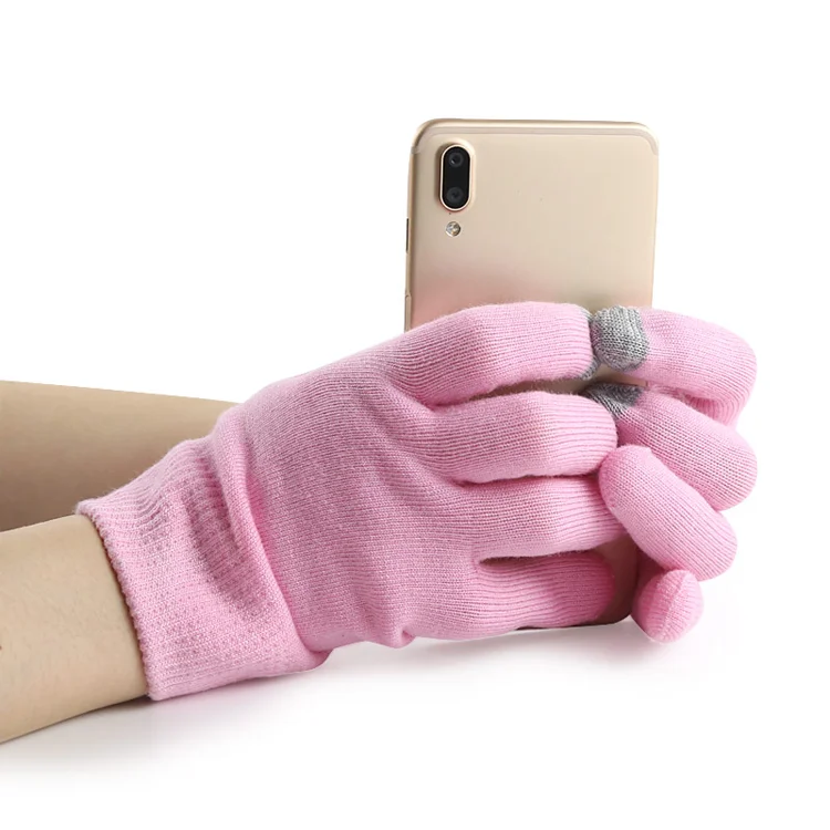 
full finger silicone gel Moisturizing Touch Screen gloves silicone gel pink gloves skin care gel gloves 