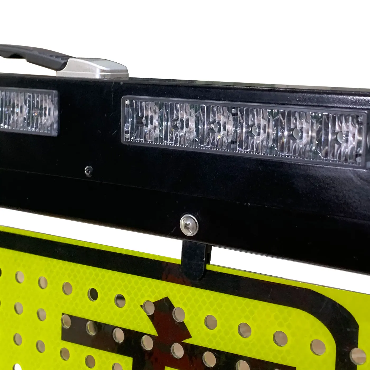 Road work safety warning message board led traffic inspect duty sign barrier flashing signal warning board