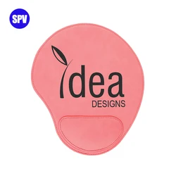 Genuine Laser Blank Mouse Pad Leather Cutting Mousepad With Wrist Rest