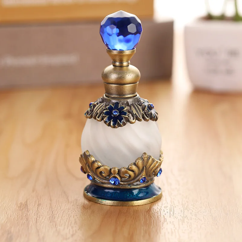 
crystal al rehab empty perfume bottle dubai 15ml arab perfume glass bottles butterfly gem lid 