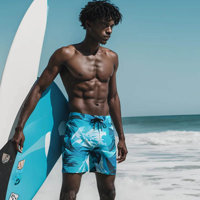 Factory Customized Logo Men Summer Loose Breathable Beachwear Wholesale Plus Size Trunks Swimming