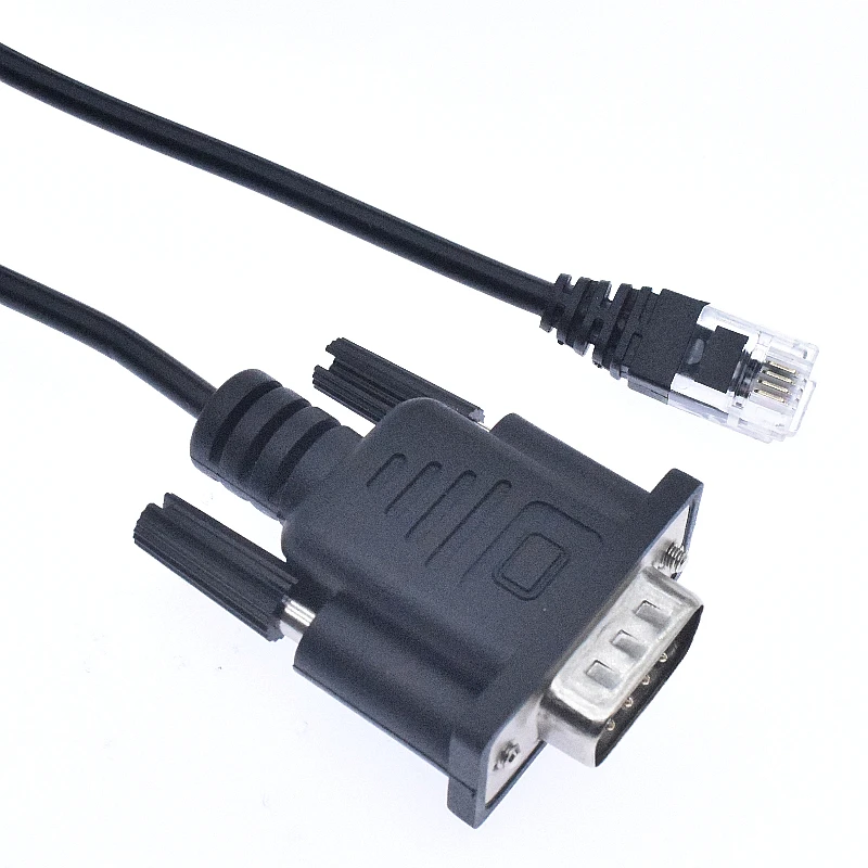 1.5m black RJ11 to db9 9 pin rs232 serial connector adapter cable