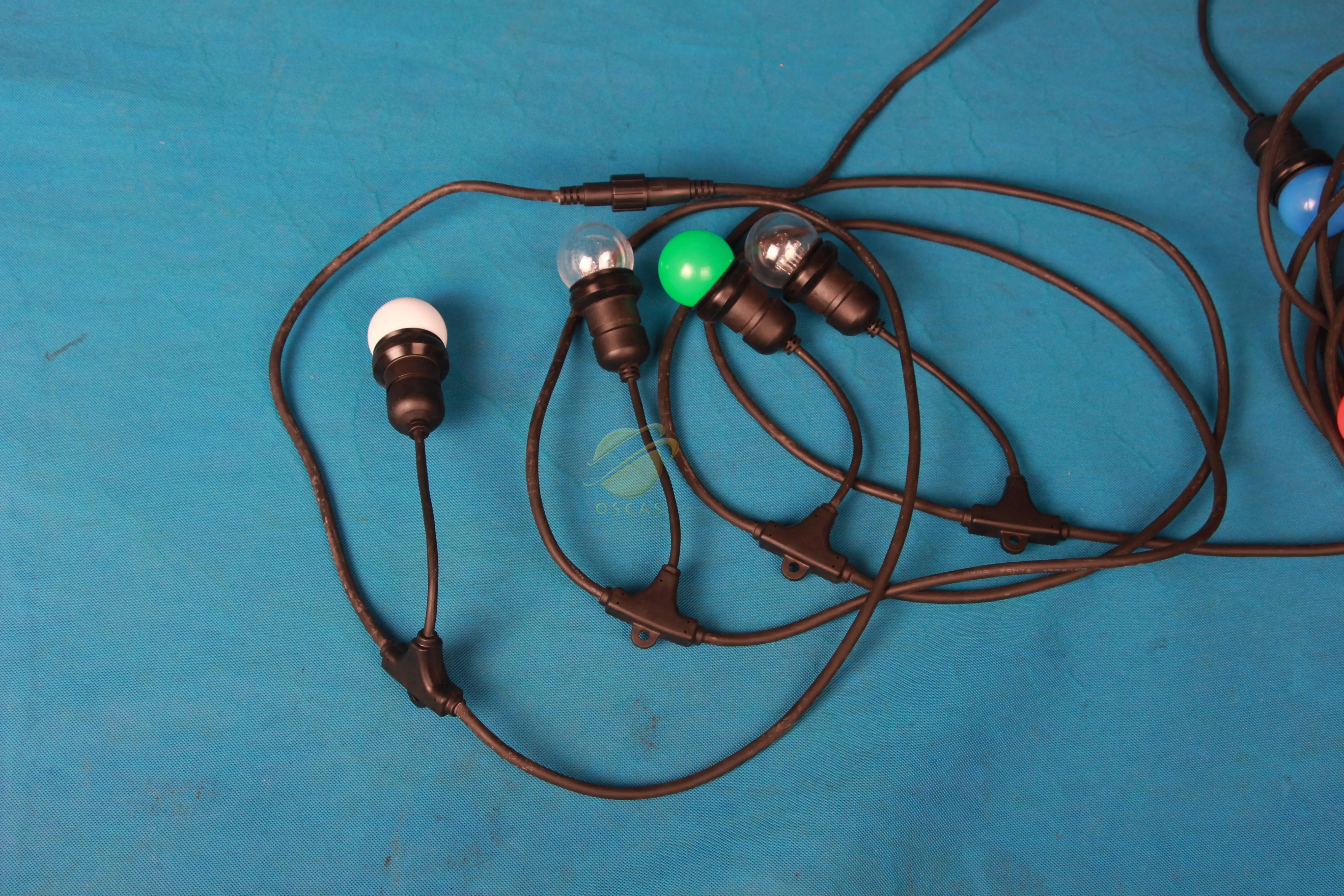 10m 5m Low Voltage Belt light G50 RGB Multicolor Unbreakable Globe Ball Bulb LED Chain Festoon String Light