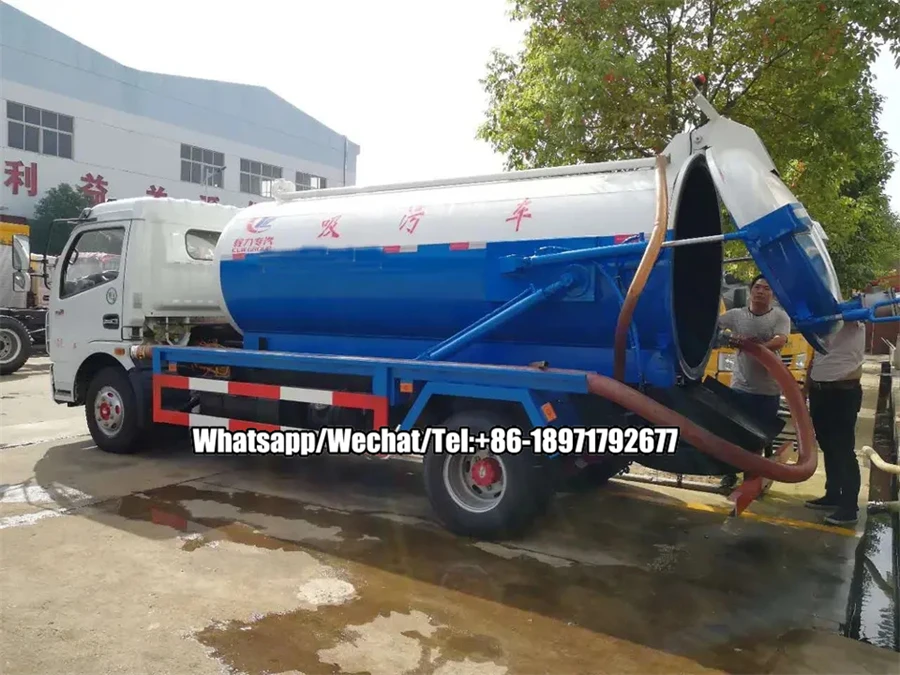 Dongfeng небольшой грузовик-Септик 4 х2 Автоцистерна для всасывания сточных вод пылесос