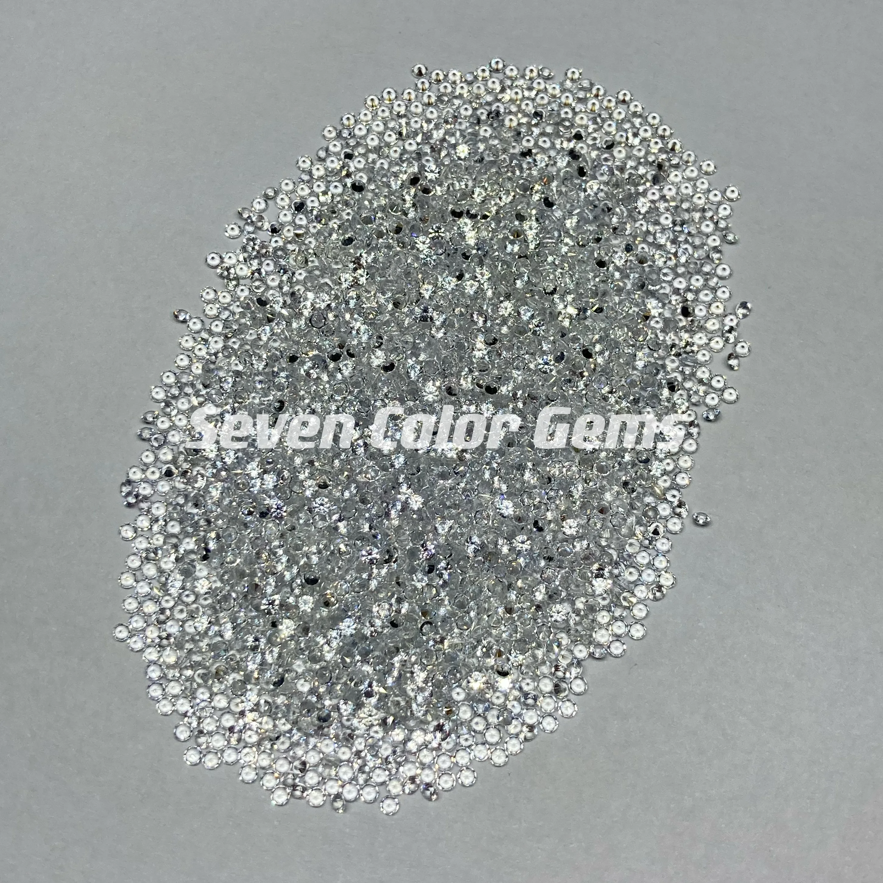 1.5mm Natural Gemstone White Round Sapphire precious  top quality  natural loose gemstones  cutting machine price per carat.