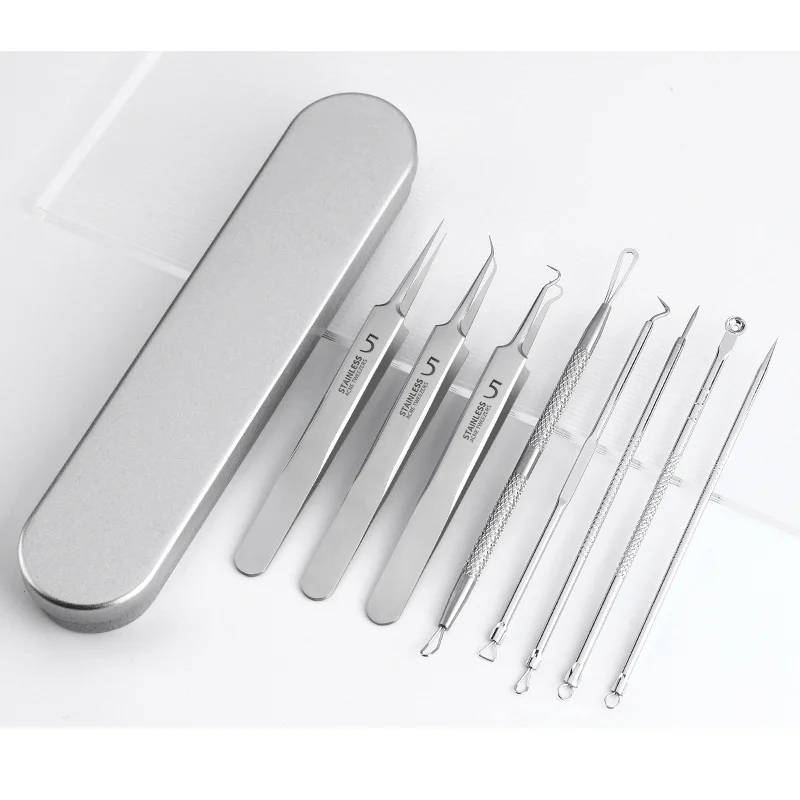 Factory Sale Stainless Steel High Quality Acne Needle Pimple Removal Facial Care Pointed Tip Blackhead Removal Kits