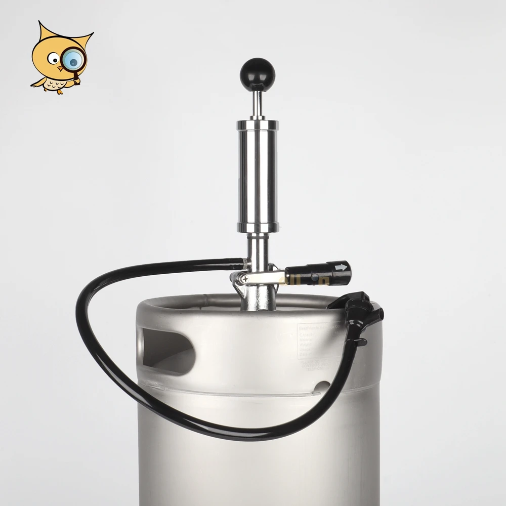 ALL IN Wholesale 304 Stainless Steel Stackable Slim 235 10L Beer Barrel Made in China Draft Beer Keg with Spear Fitting