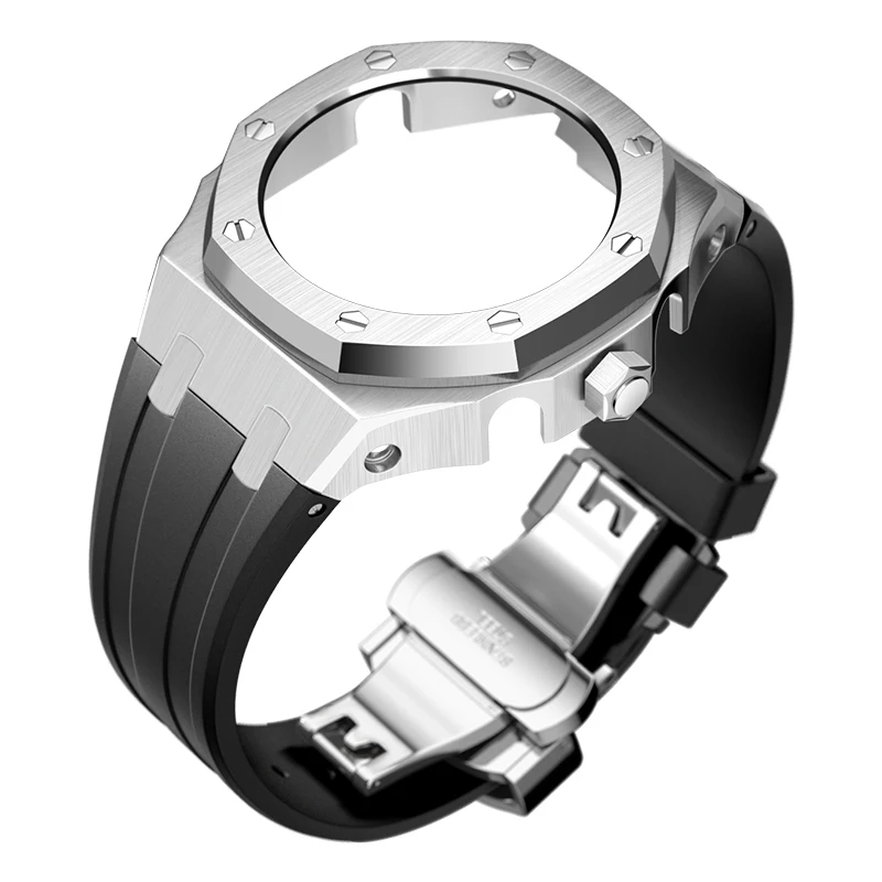 Watch Accessories Modified Stainless Steel Case Silicone Strap DIY For Casioak G Shock Watch GA 2100 Mod Original