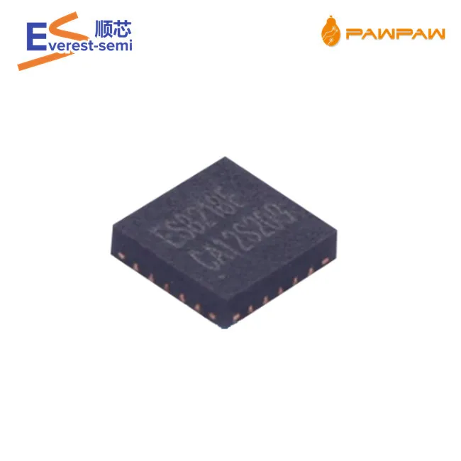 Everest-Semi Stereo Audio ADC chip ES8218E 24-bit QFN-20, high performance, low power and low cost