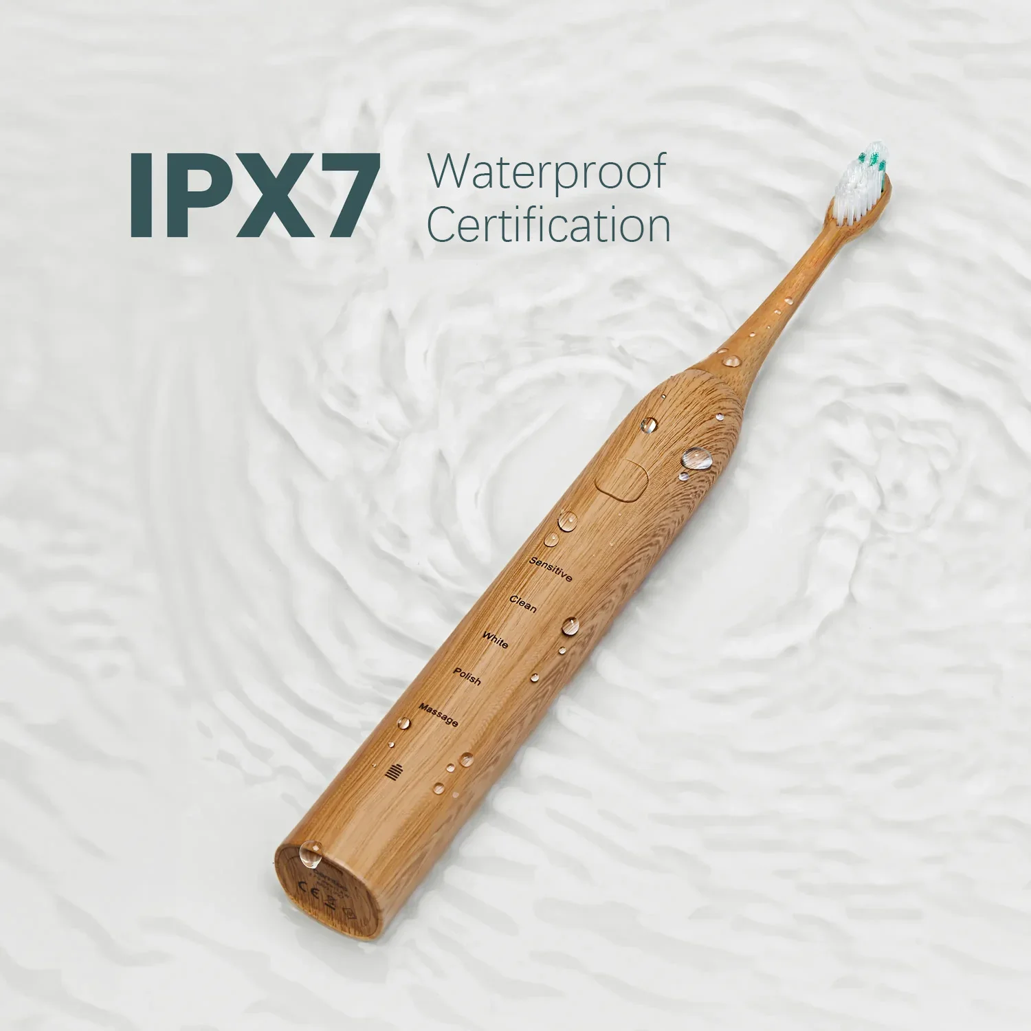 Bamboo sonic electric toothbrush high quality motor cleaning efficiency adult electric biodegradable toothbrush