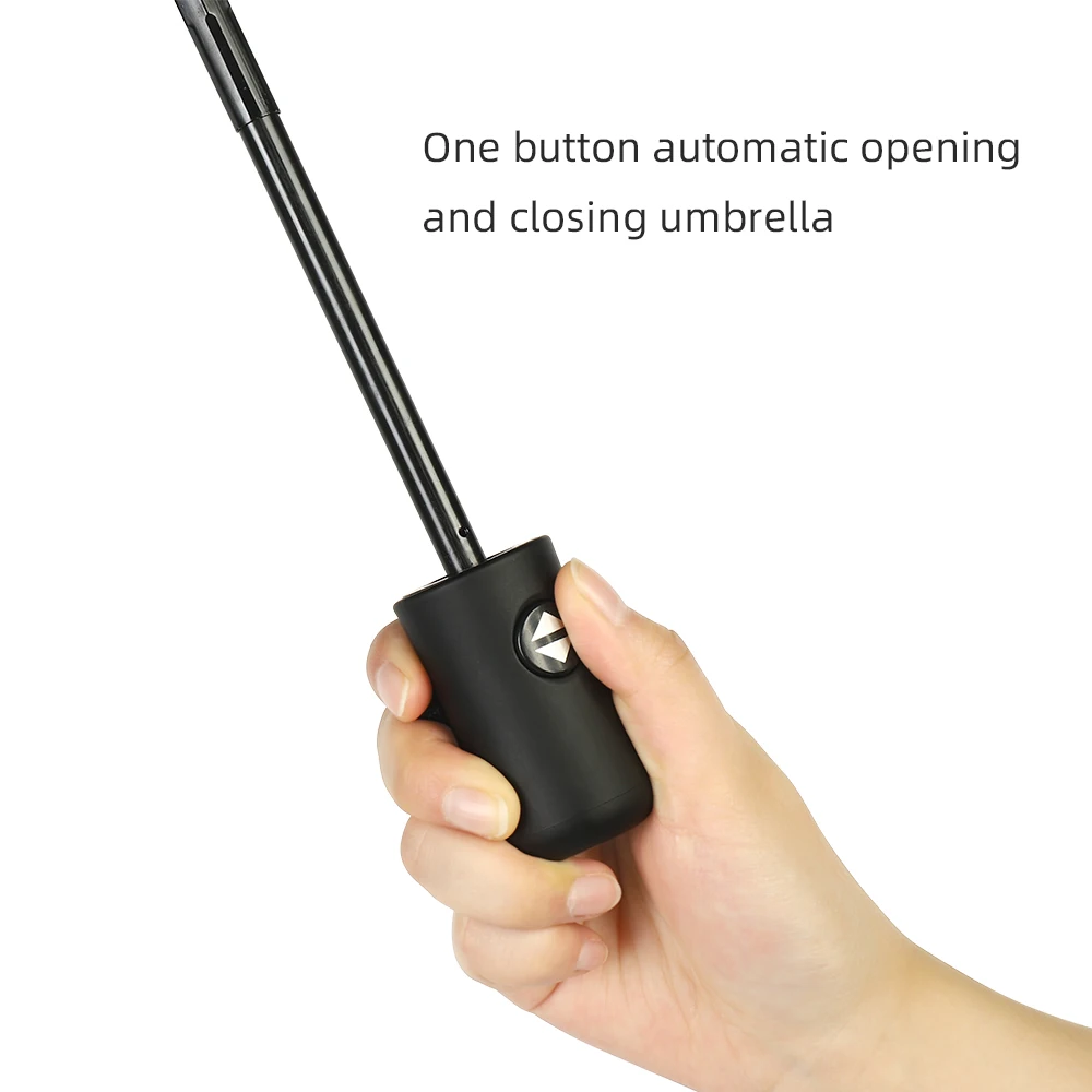 Windproof Strong Frame Automatic Three Folding Custom Advertising Umbrella with Logo