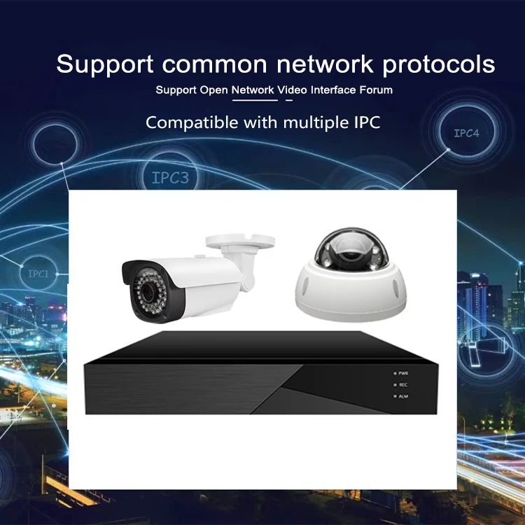 New customize super 265 4K network video recorder smart IP camera system 4 8 16 32 Channel POE CCTV NVR Support Xmeye