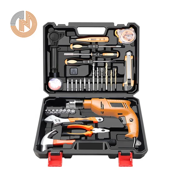 Авто Ремонт мощность набор ручных инструментов 35 шт бытовой электрический удар Сверл Из быстрорежущей инструментальной стали комплект електричюеского инструмента комбинированные наборы