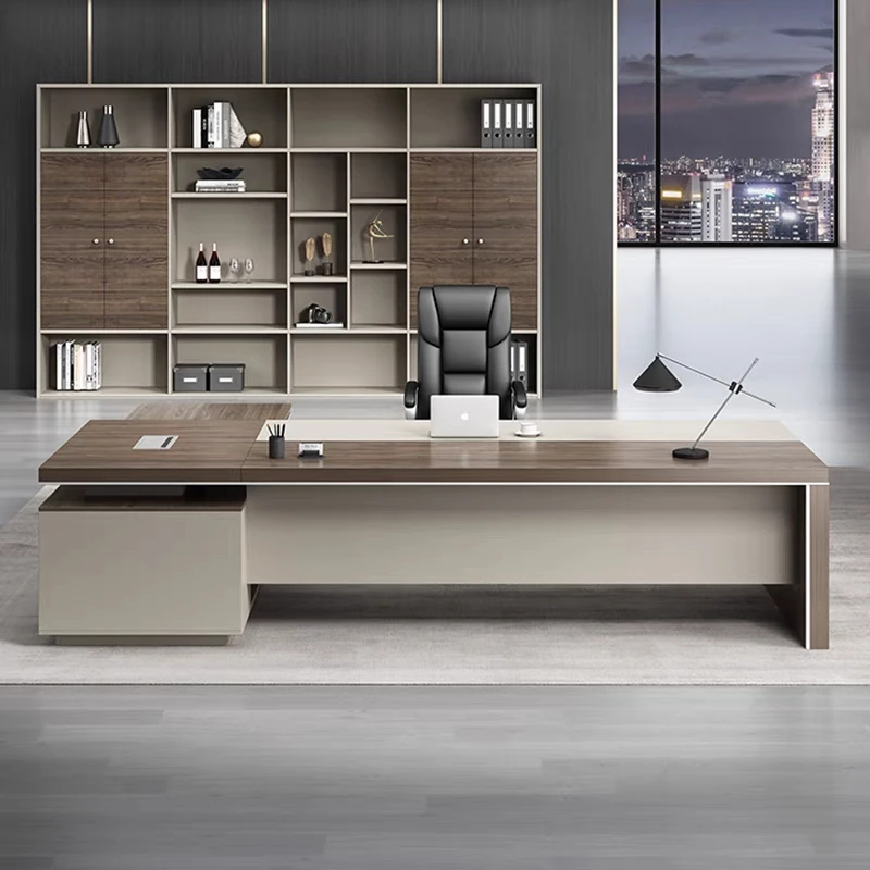 Customized Office Furniture Wooden Manager Director Table L Shaped Executive Office Desk