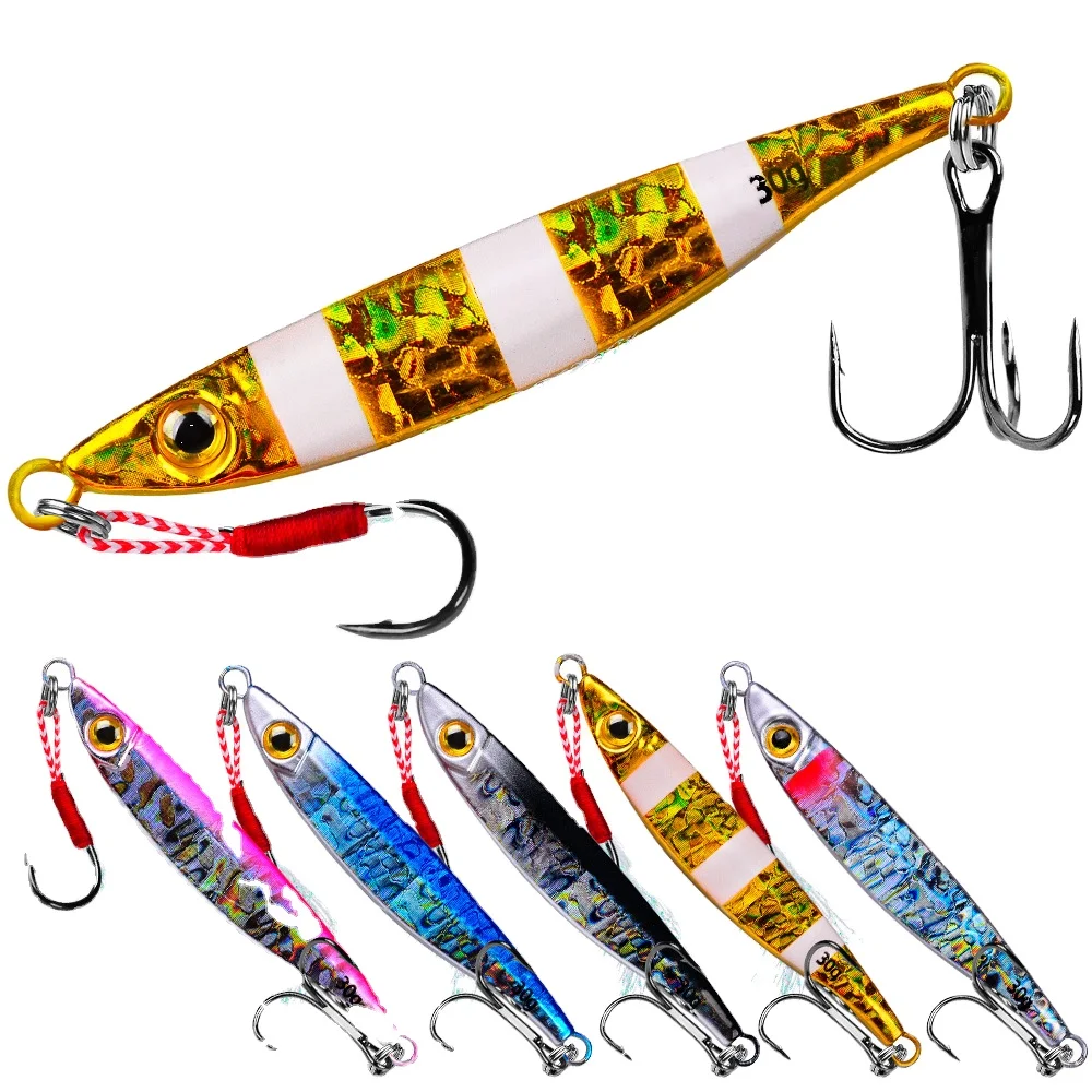 New Type 7g 10g 15g 20g 30g Sequins Jig Lure Lead Fish Fast Sinking Sea Fishing Jigging Bait
