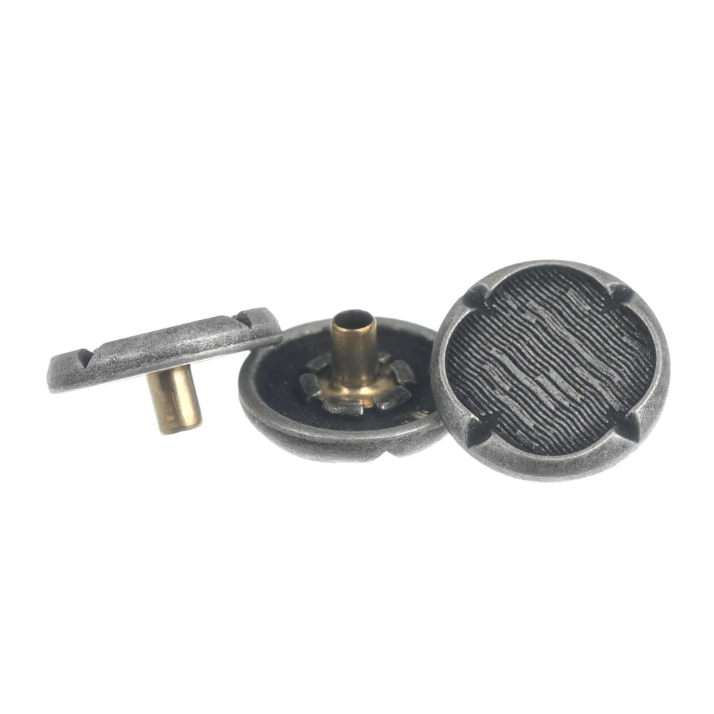 Button Top Quality Press Snap Button for Garment Factory Direct Supply Customize Engrave Logo Metal Plating Round Customer Size