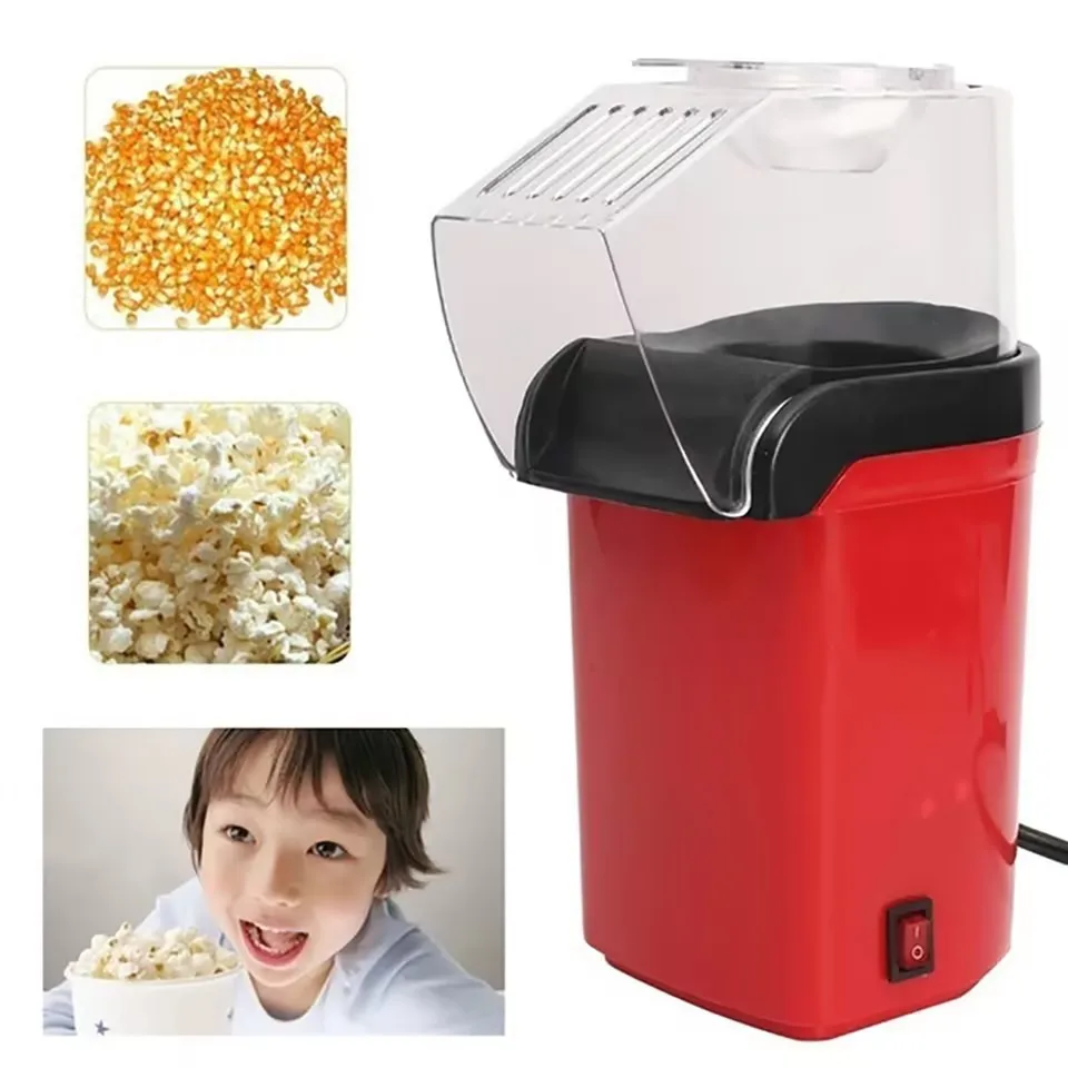 Oem Maquina De Palomita 110v 220v 1200w Pop Corn Machine Electric Automatic Hot Air Mini Popcorn Maker