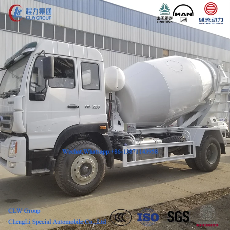 HOWO concrete truck 7 m3 concrete mixer and transporting