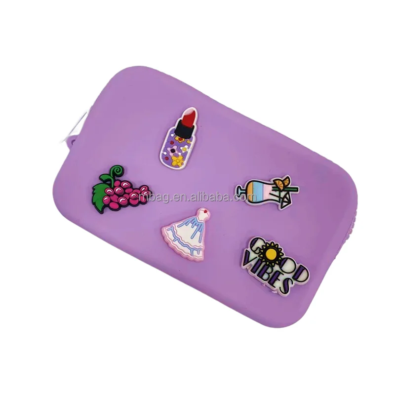 Customized candy color Soft Cosmetic Bag with zipper customization logo