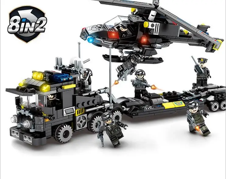 
Educational 1 set/3 change, 3D Transformable Superhero Robot Building Blocks 