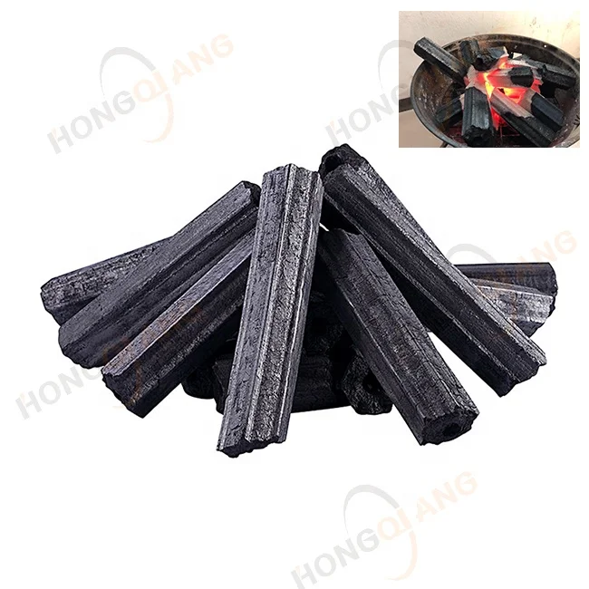 HQBH0006 HongQiang Wholesale Price Wood bamboo sawdust Briquette Hexagonal barbecue charcoal
