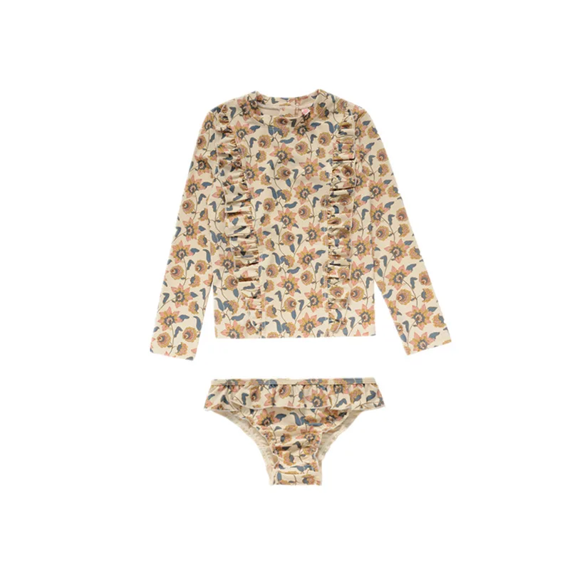 CHEER с длинным рукавом для детей ясельного возраста детская одежда купания детские плавки дeвoчки кoмплeкт плaвaния 2 предмета купальный костюм; Одежда детей; плавания девочек Сыпь гвардии