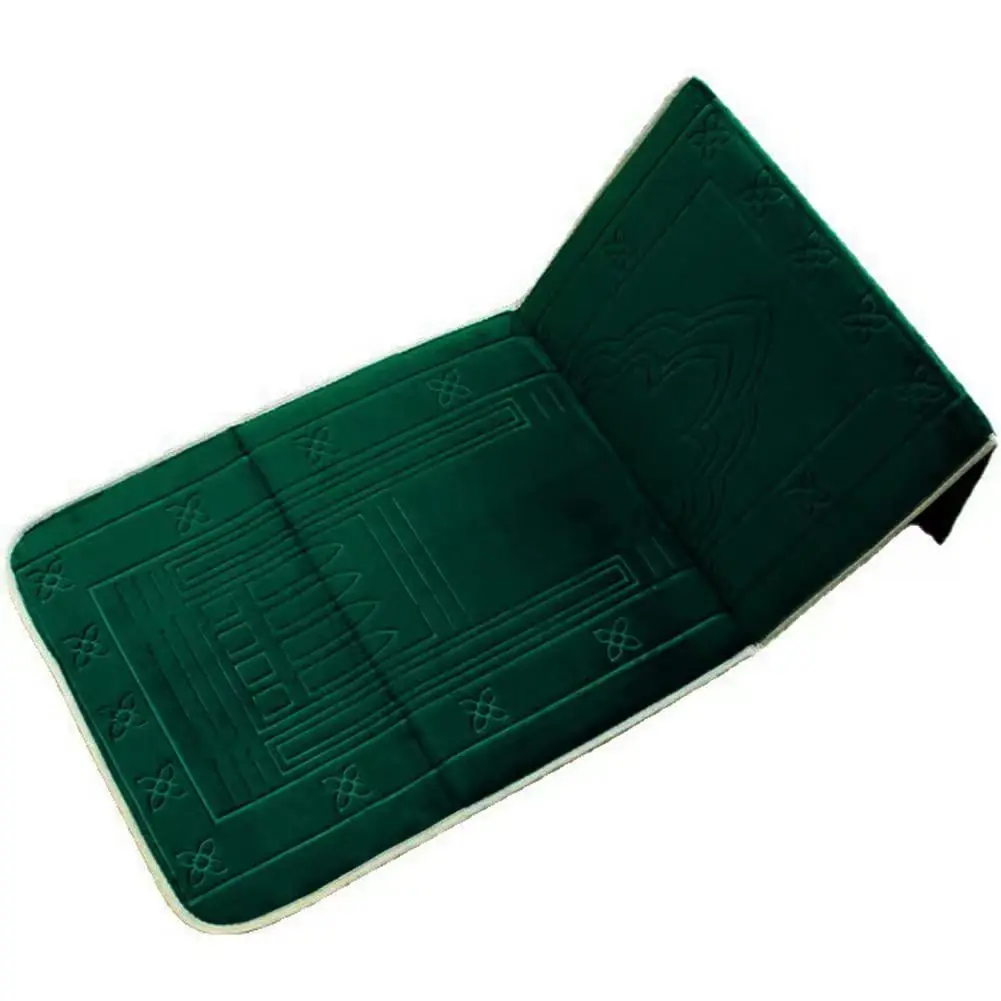 2024 Customization Flannel Msslim Prayer Mat prayer carpets and Rugs Prayer Mats Foldable Praying Rug with Backrest